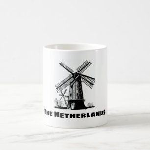 Kaffeetasse mit niederländischem Windmühlen-Design