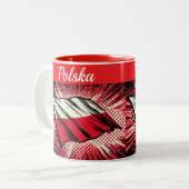Kaffeetasse mit polnischer Flagge (Vorderseite Links)