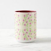Kaffeetasse mit rosa Blumenmuster (Zentrum)