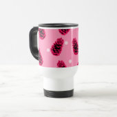 Kaffeetasse mit rosa Tannenzapfen (Vorderseite Links)