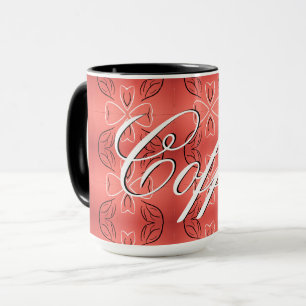 Kaffeetasse mit rostigem Korallenmuster