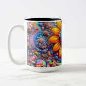 Kaffeetasse mit Sonnenblume hat einen großartigen  (Links)