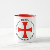 Kaffeetasse mit Templerkreuz und Templermotto (Zentrum)