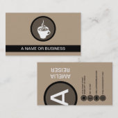 Kaffeetasse-Mochablase Visitenkarte (Vorne/Hinten)