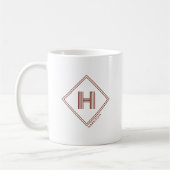 Kaffeetasse | Moderne geometrische Monogramm-Initi (Links)