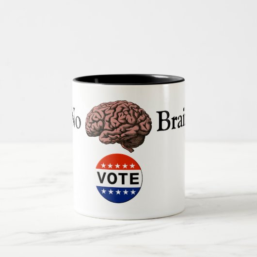 Kaffeetasse 'No Brainer Vote' (Mittel)