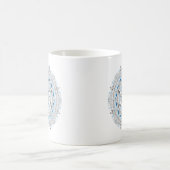 Kaffeetasse Original Mandala-Design 2-seitig Blau (Mittel)
