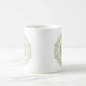 Kaffeetasse Original Mandala-Design 2-seitig Grün (Mittel)