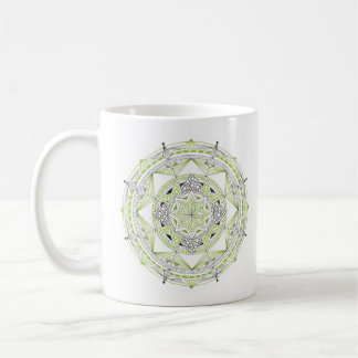 Kaffeetasse Original Mandala-Design 2-seitig Grün