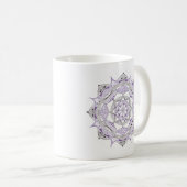 Kaffeetasse Original Mandala-Design 2-seitig Lila (VorderseiteRechts)