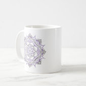 Kaffeetasse Original Mandala-Design 2-seitig Lila (Vorderseite Links)