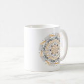 Kaffeetasse Original Mandala-Design 2-seitig Orang (VorderseiteRechts)