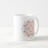 Kaffeetasse Original Mandala Design 2-seitig Rot (VorderseiteRechts)