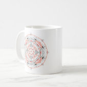 Kaffeetasse Original Mandala Design 2-seitig Rot (Vorderseite Links)