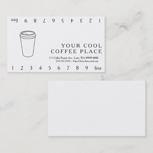 Kaffeetasse (Papiertogo) Treuekarte (Vorne/Hinten)