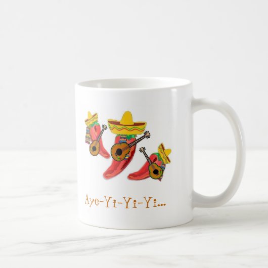 Kaffeetasse, Paprika-Paprikaschoten, Mariachi Kaffeetasse (Rechts)