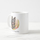 Kaffeetasse – Peace Love Schipperke-Hundetasse (Vorderseite Links)