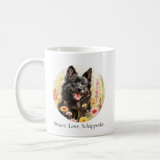 Kaffeetasse – Peace Love Schipperke-Hundetasse