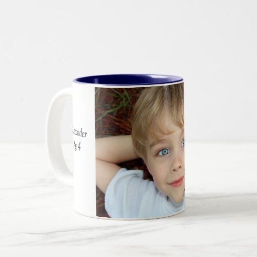 Kaffeetasse personalisiertes Foto (Vorderseite Links)