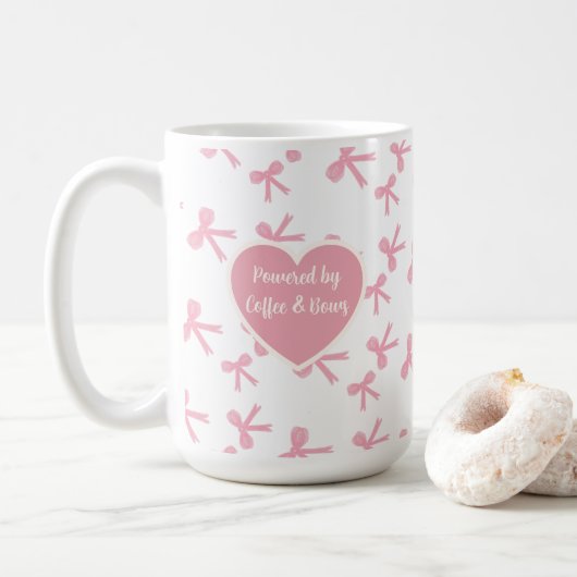 Kaffeetasse Pink Bow Dreams (Mit Donut)