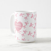 Kaffeetasse Pink Bow Dreams (Vorderseite Links)