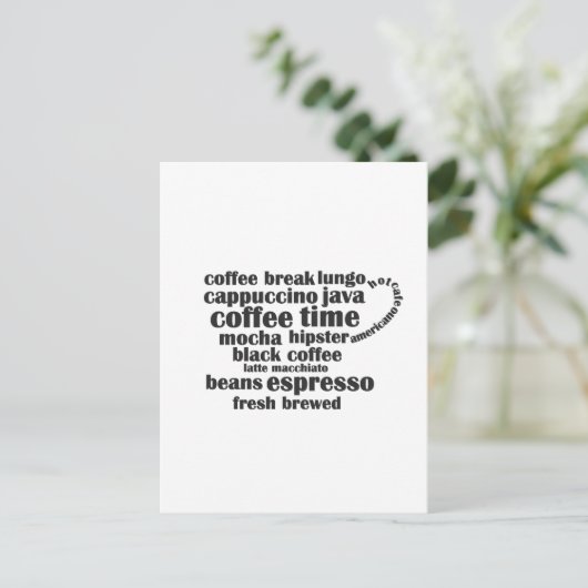 Kaffeetasse Postkarte (Stehend Vorderseite)