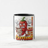 Kaffeetasse 'Powered By Caffeine Combo' | Lustige (Zentrum)