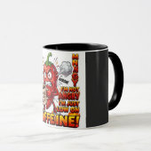 Kaffeetasse 'Powered By Caffeine Combo' | Lustige (VorderseiteRechts)