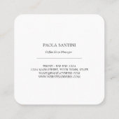 Kaffeetasse Quadratische Visitenkarte (Rückseite)