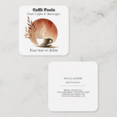 Kaffeetasse Quadratische Visitenkarte (Vorne/Hinten)