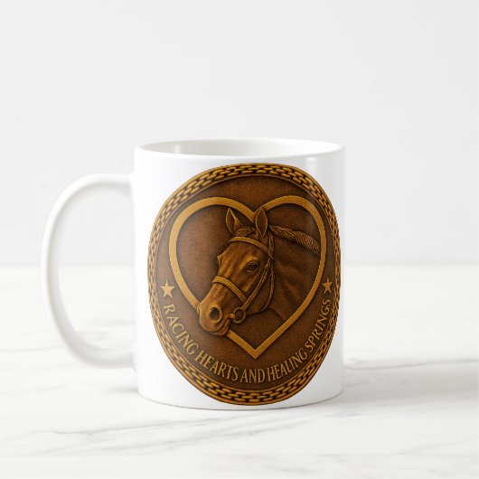 Kaffeetasse Racing Hearts und Healing Springs (Links)