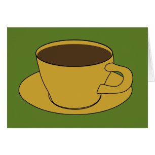 Kaffeetasse - Retro Gruß-/Anmerkungs-Karte