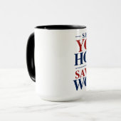 Kaffeetasse - Rette die Welt (Vorderseite Links)