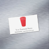 Kaffeetasse-Rot (Papiertogo) Magnetische Visitenkarte (Beispiel)