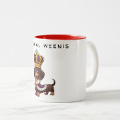 Kaffeetasse Royal Crowned Dachshund (VorderseiteRechts)
