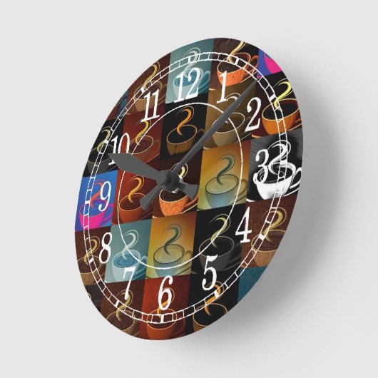 Kaffeetasse Runde Wanduhr (Winkel)