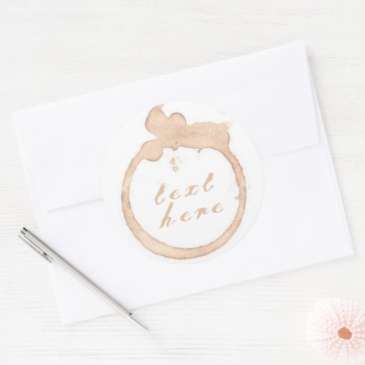 Kaffeetasse Runder Aufkleber (Umschlag)