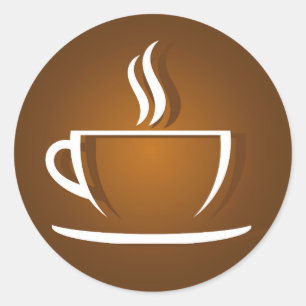 Kaffeetasse Runder Aufkleber