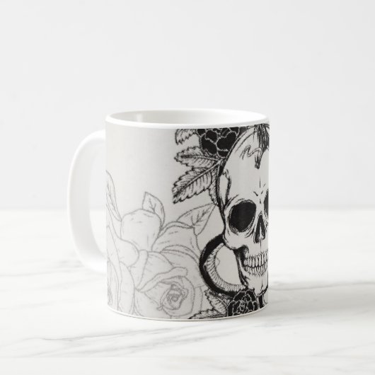 Kaffeetasse Schädel (Vorderseite Links)