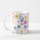 Kaffeetasse Schönes farbenfrohes Blumenmuster (Links)