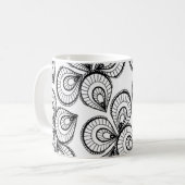 Kaffeetasse - Schwarz-Weiß-Designmuster (Vorderseite Links)