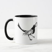 Kaffeetasse-Schwarz-weißer Vogel Tasse (Links)