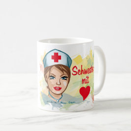 Kaffeetasse - Schwester mit Herz