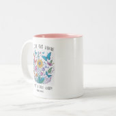 Kaffeetasse "Sei still und wisse" (Vorderseite Links)