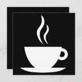 Kaffeetasse-Silhouette Einladung (Vorne/Hinten)