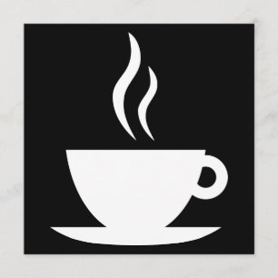 Kaffeetasse-Silhouette Einladung