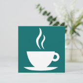 Kaffeetasse Silhouette Einladung (Stehend Vorderseite)