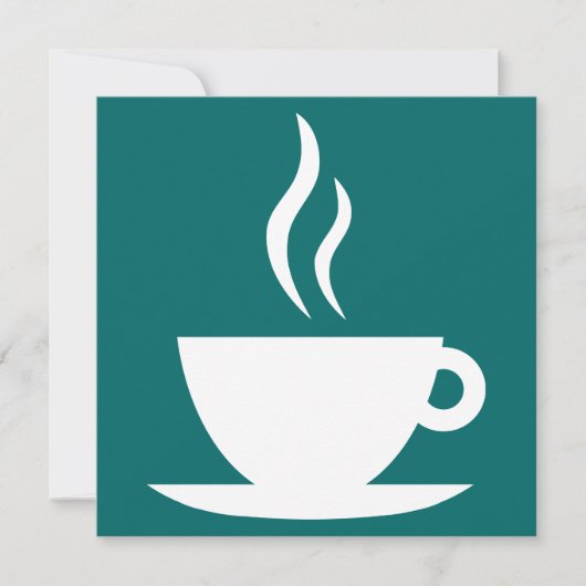 Kaffeetasse Silhouette Einladung (Vorderseite)
