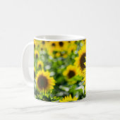 Kaffeetasse - Sonnenblumenfeld-Fotografie (Vorderseite Links)