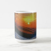 Kaffeetasse - "Sonnenuntergang über schneebedeckte (Mittel)